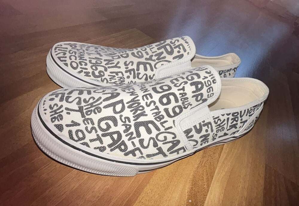 Gap Est. 1969 Logo Print Canvas Slip-On Shoes